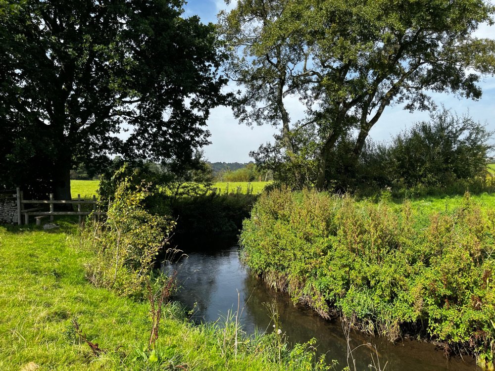 View of the Cotton's Fishing Temple fishing beat on the River Dove