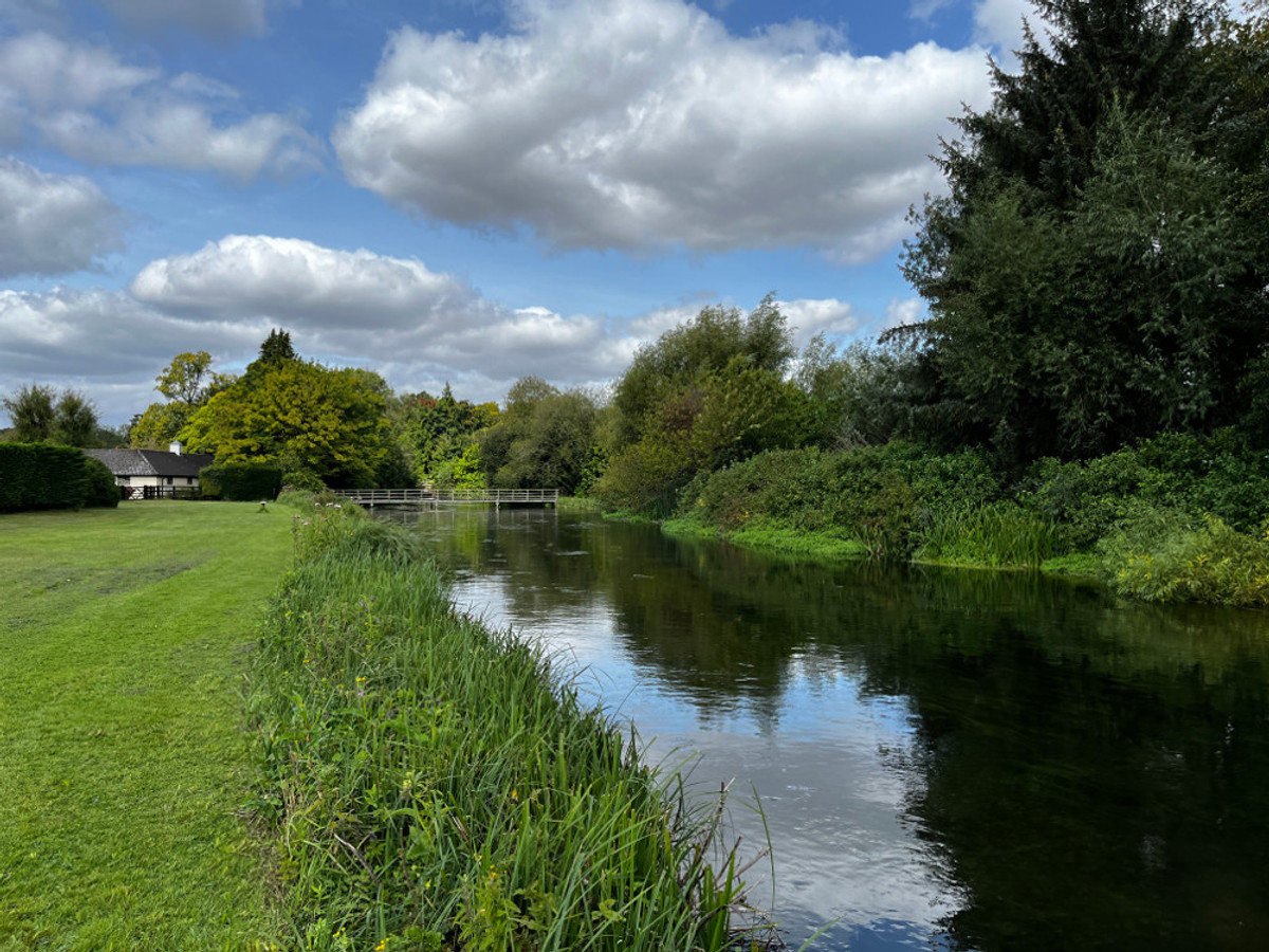 View of the Kimbridge fishing beat on the River Test