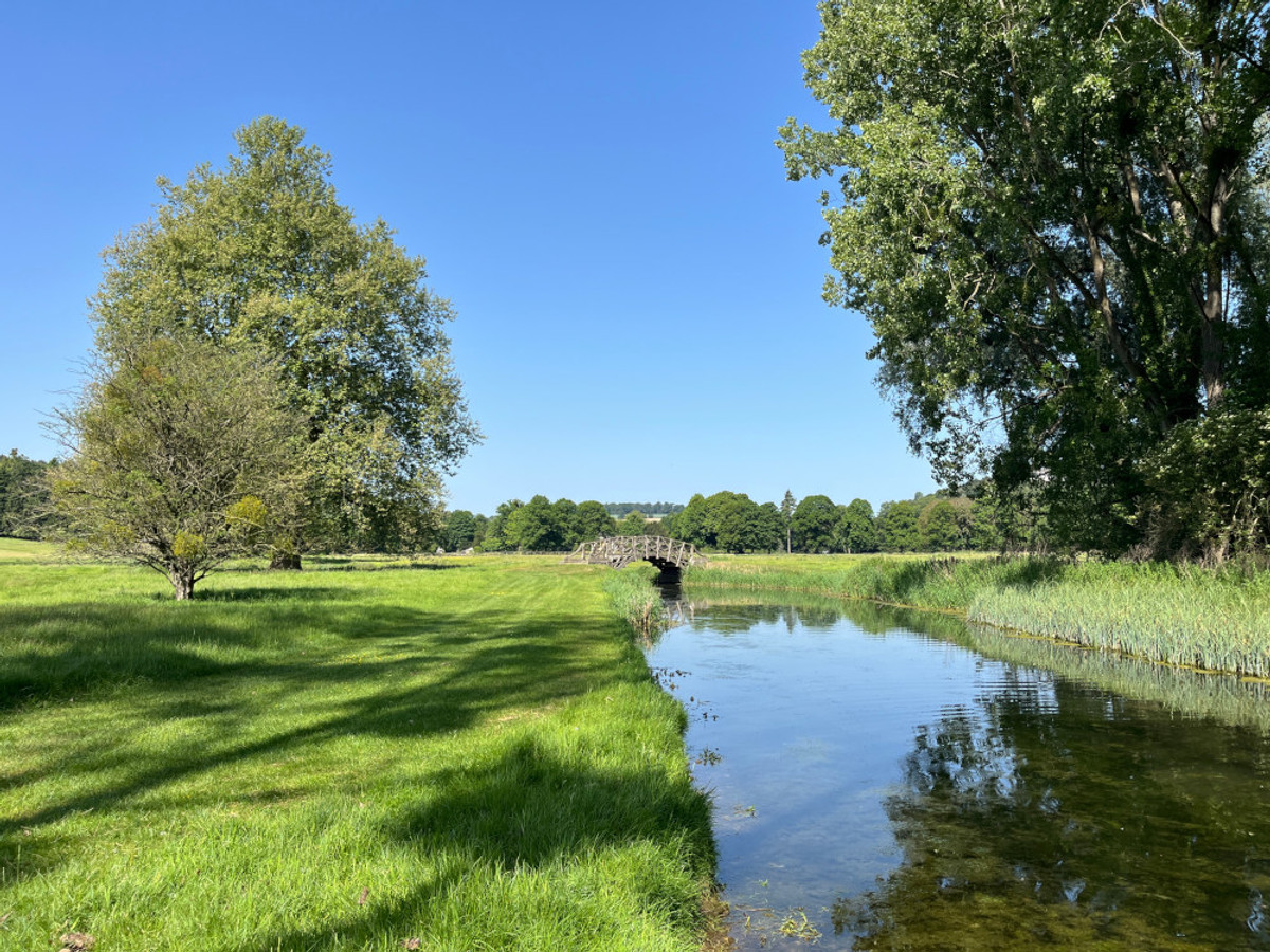 View of the West Wycombe Park fishing beat on the River Wye