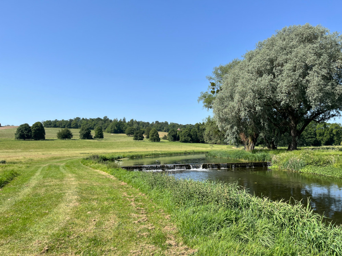 View of the West Wycombe Park fishing beat on the River Wye