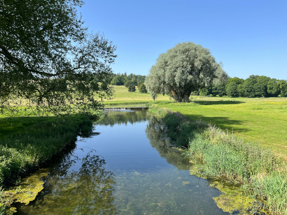 View of the West Wycombe Park fishing beat on the River Wye