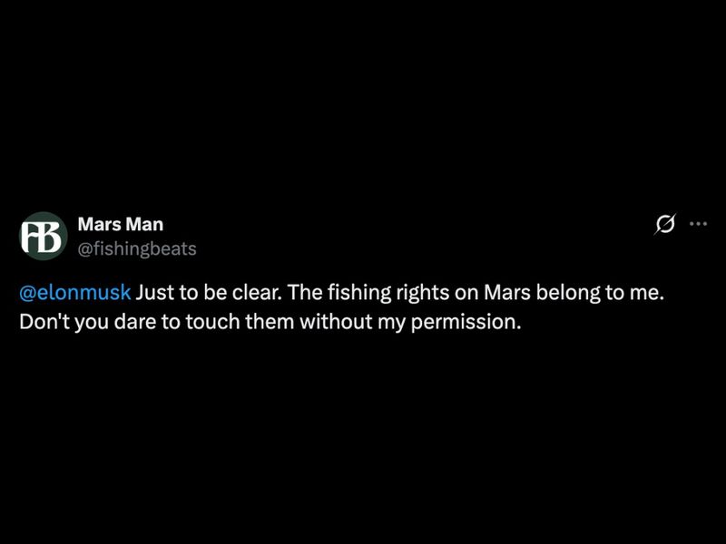 I'm not kidding and standing my ground. All this ambition to going to Mars and it's forgotten that t