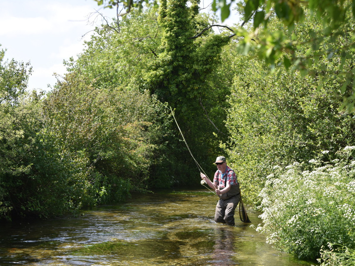 View of the Wimborne St. Giles fishing beat on the River Allen