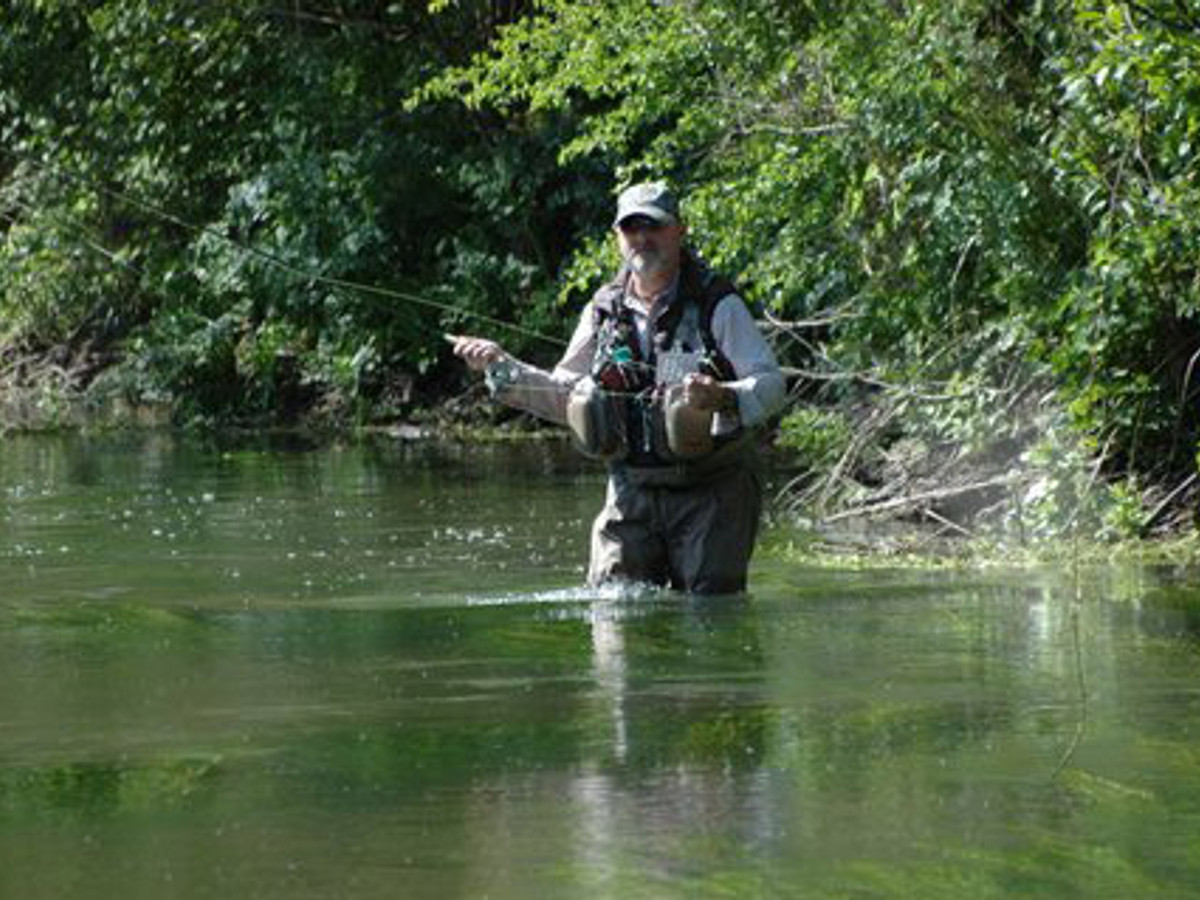 View of the Upavon Farm fishing beat on the River Avon
