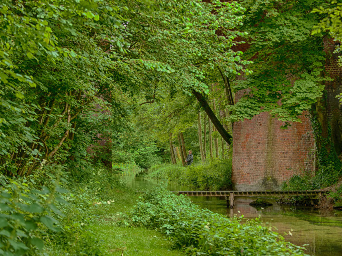 View of the Bullington Manor fishing beat on the River Test