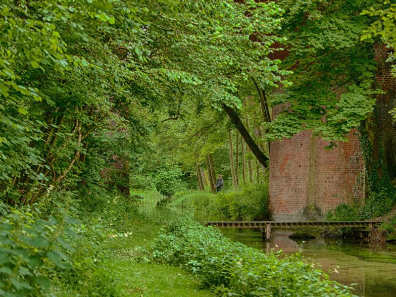 View of the Bullington Manor fishing beat on the River Test