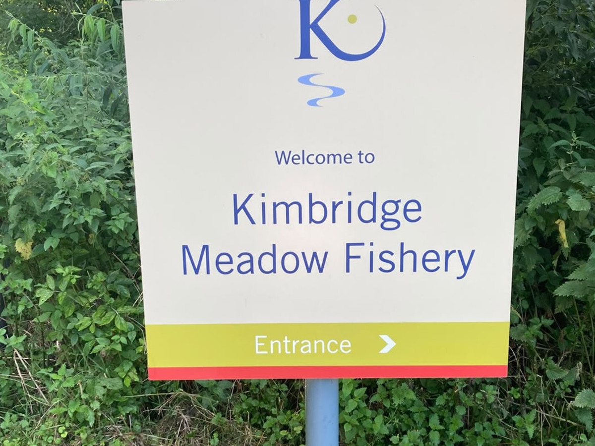 Picture of a sign of Kimbridge Meadow Fishery