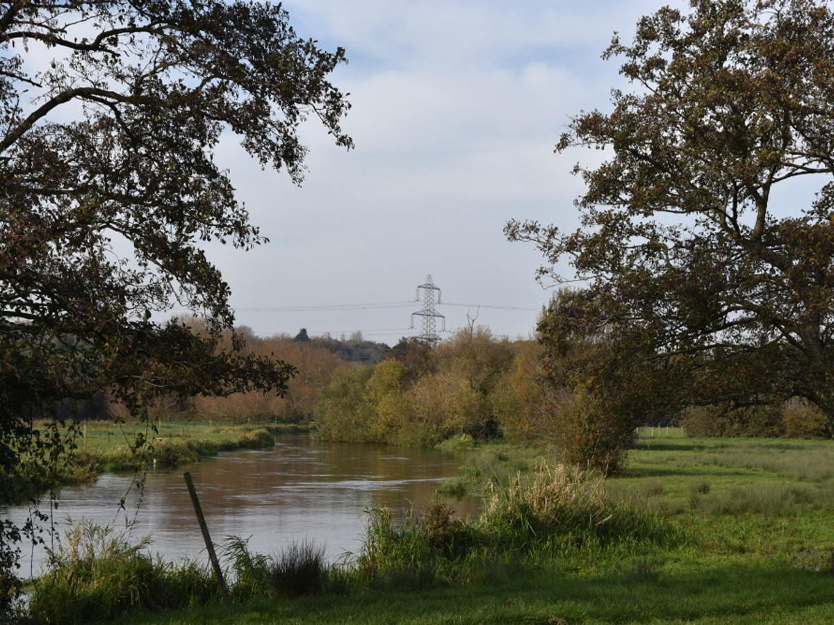View of the Breach Farm fishing beat on the River Itchen